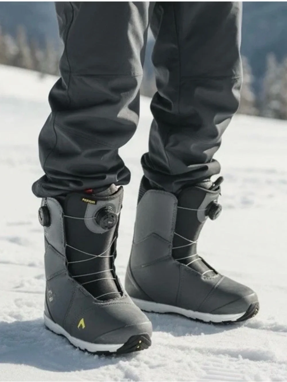 Burtons Photon BOA Imprint 3 Snowboard Boots Gray Black Size 7.5 Mens